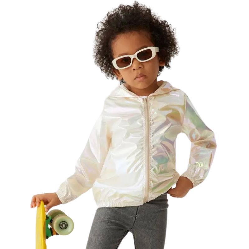 Jaqueta Corta Vento Infantil Metalizada com Capuz Jaqueta Corta Vento Infantil Metalizada com Capuz Loja do Bambino 