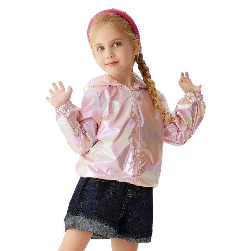 Jaqueta Corta Vento Infantil Metalizada com Capuz Jaqueta Corta Vento Infantil Metalizada com Capuz Loja do Bambino 