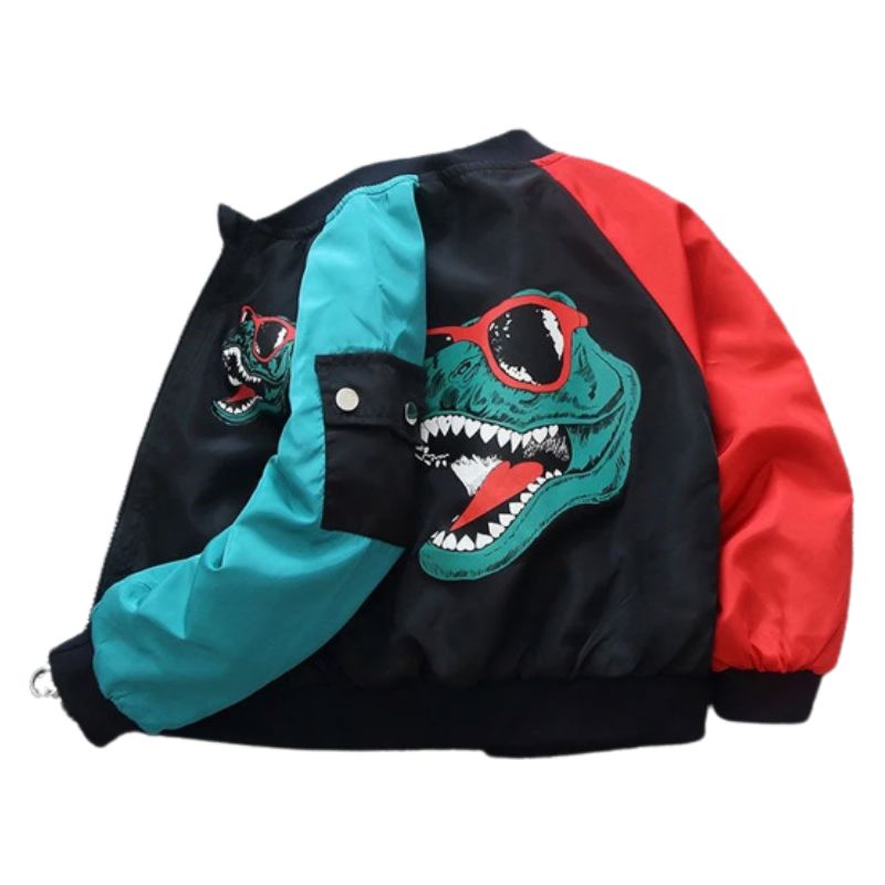 Jaqueta Infantil Dinossauro T-REX Jaqueta Infantil Dinossauro T-REX Loja do Bambino Preto 90 