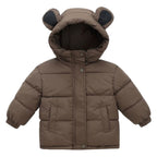 Jaqueta Infantil Peluciada com Capuz de Urso Jaqueta Infantil Peluciada com Capuz de Urso Loja do Bambino 