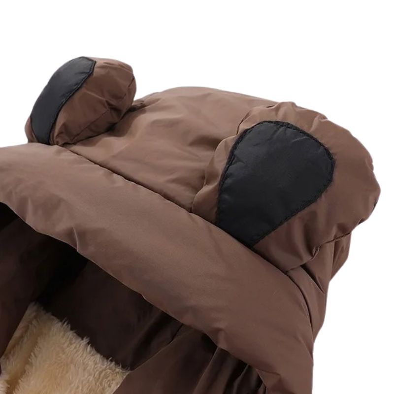 Jaqueta Infantil Peluciada com Capuz de Urso Jaqueta Infantil Peluciada com Capuz de Urso Loja do Bambino 