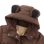 Jaqueta Infantil Peluciada com Capuz de Urso Jaqueta Infantil Peluciada com Capuz de Urso Loja do Bambino 