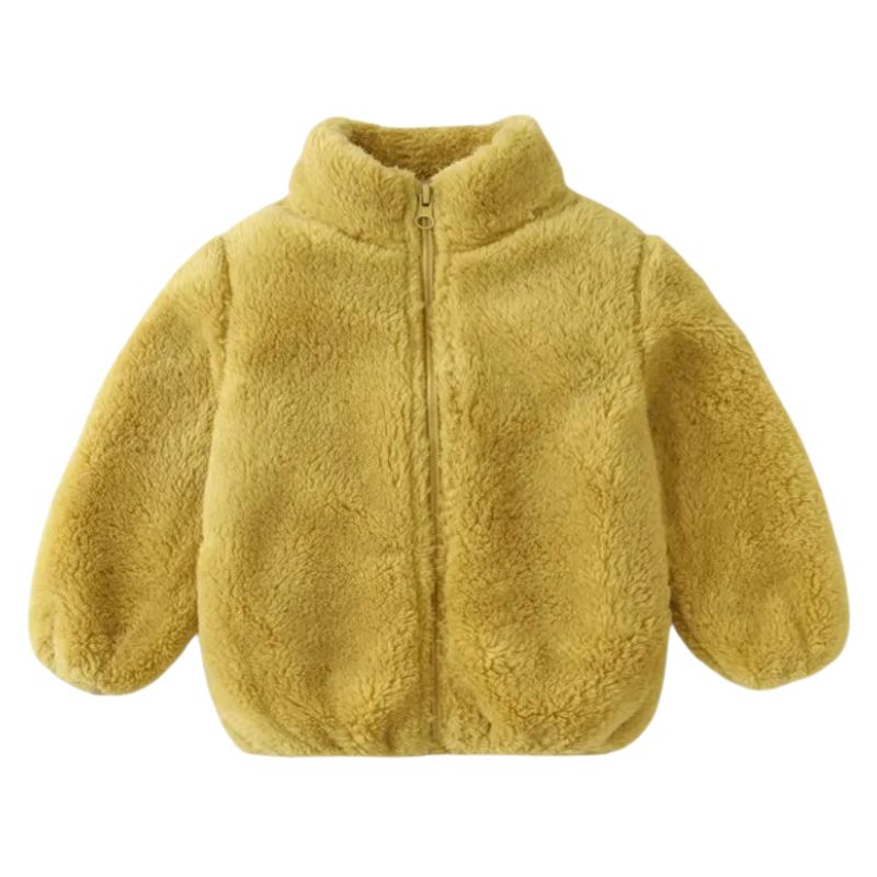 Jaqueta Infantil de Lã Jaqueta Infantil de Lã Loja do Bambino Amarelo 80 