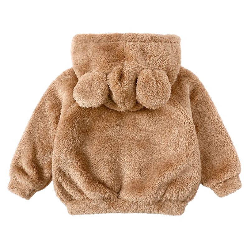 Jaqueta Peluciada Infantil com Capuz de Ursinho Jaqueta Peluciada Infantil com Capuz de Ursinho Loja do Bambino 