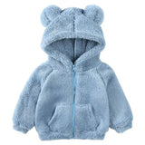 Jaqueta Peluciada Infantil com Capuz de Ursinho
