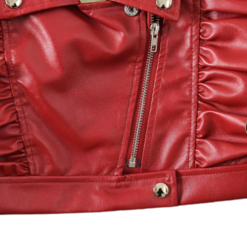 Jaqueta de Couro e Boina de Couro Infantil Feminina Jaqueta de Couro e Boina de Couro Infantil Feminina Loja do Bambino 