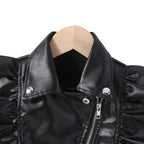 Jaqueta de Couro e Boina de Couro Infantil Feminina Jaqueta de Couro e Boina de Couro Infantil Feminina Loja do Bambino 