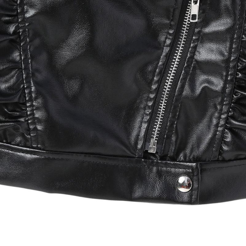 Jaqueta de Couro e Boina de Couro Infantil Feminina Jaqueta de Couro e Boina de Couro Infantil Feminina Loja do Bambino 