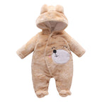 Macacão Bebê Peluciado Com Capuz Macacão Bebê Peluciado Com Capuz Loja do Bambino Marrom claro 59 