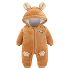 Macacão Bebê Ursinho Peluciado Zíper Macacão Bebê Ursinho Peluciado Zíper Loja do Bambino Marrom claro 59 