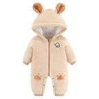 Macacão Bebê Ursinho Peluciado Zíper Macacão Bebê Ursinho Peluciado Zíper Loja do Bambino Bege 59 