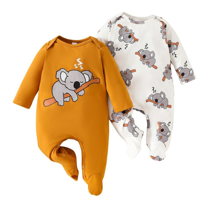 Macacão Infantil Personalizado Coala - Para Recém Nascido até 9 Meses de Idade Macacão Infantil Personalizado Coala - Para Recém Nascido até 9 Meses de Idade Loja do Bambino Conjunto Laranja e Branco Recém Nascido 