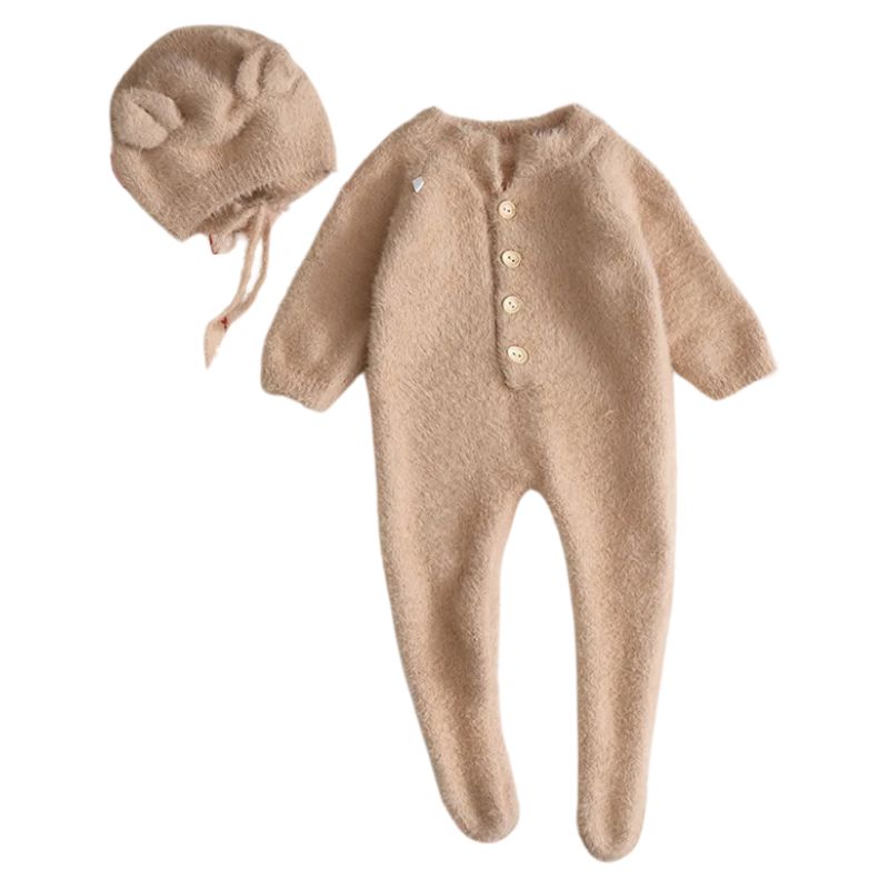 Macacão Infantil com Touca de Ursinho Macacão Infantil com Touca de Ursinho Loja do Bambino Verde 66 