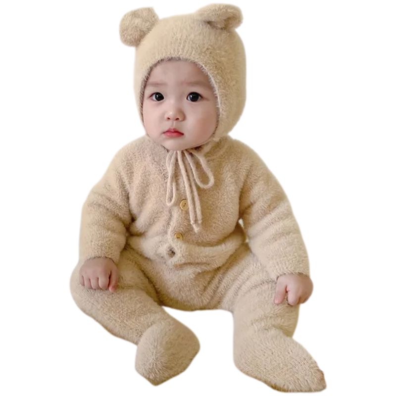 Macacão Infantil com Touca de Ursinho Macacão Infantil com Touca de Ursinho Loja do Bambino 