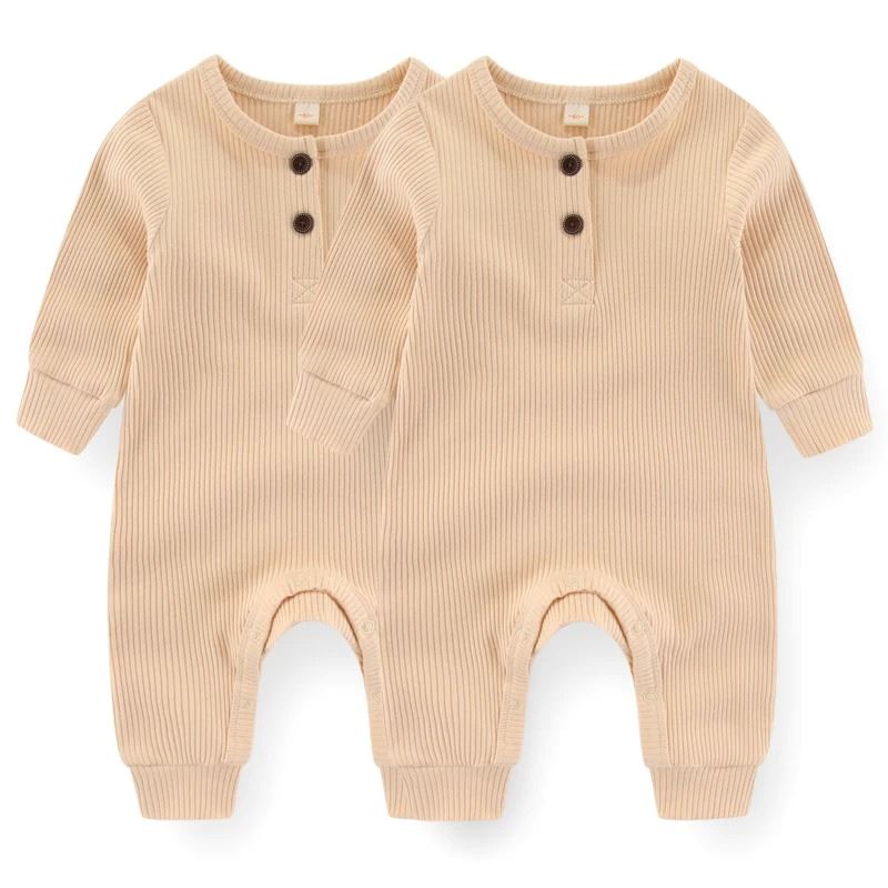 Macacão bebê Manga Longa Unissex - Compre 1 e leve 2 Macacão bebê Manga Longa Unissex - Compre 1 e leve 2 Loja do Bambino Bege 0 a 3 meses 