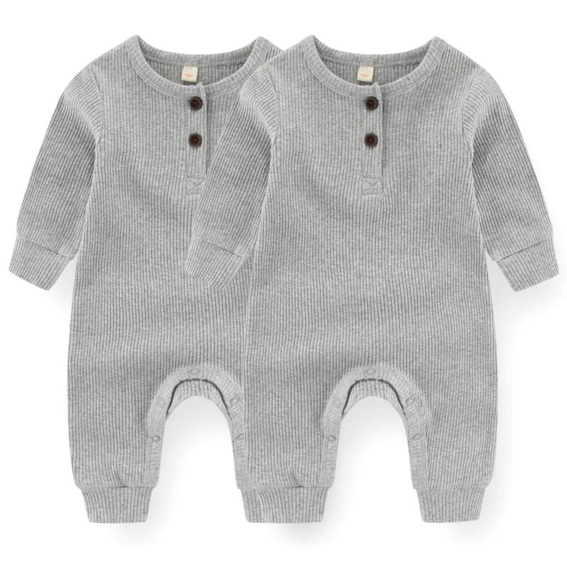 Macacão bebê Manga Longa Unissex - Compre 1 e leve 2 Macacão bebê Manga Longa Unissex - Compre 1 e leve 2 Loja do Bambino Cinza 0 a 3 meses 