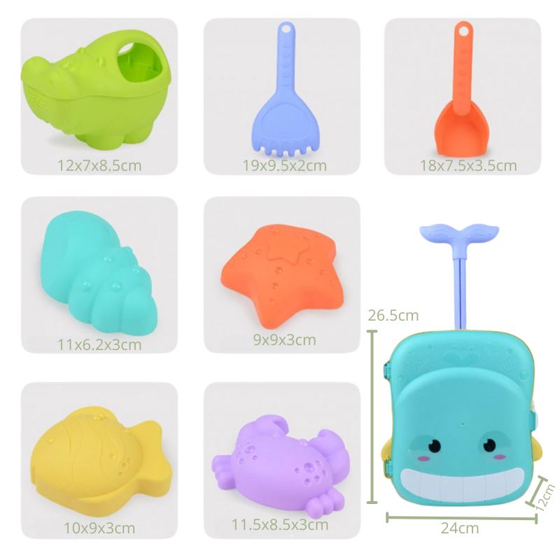 Maleta Praia e Areia Infantil Bambino Maleta Infantil Diversão na Areia Bambino Loja do Bambino 