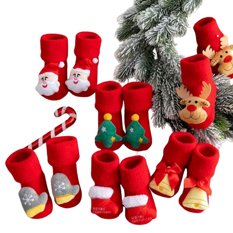 Meia Natalina Recém Nascido Bambino Meia Natalina Recém Nascido Bambino Loja do Bambino 