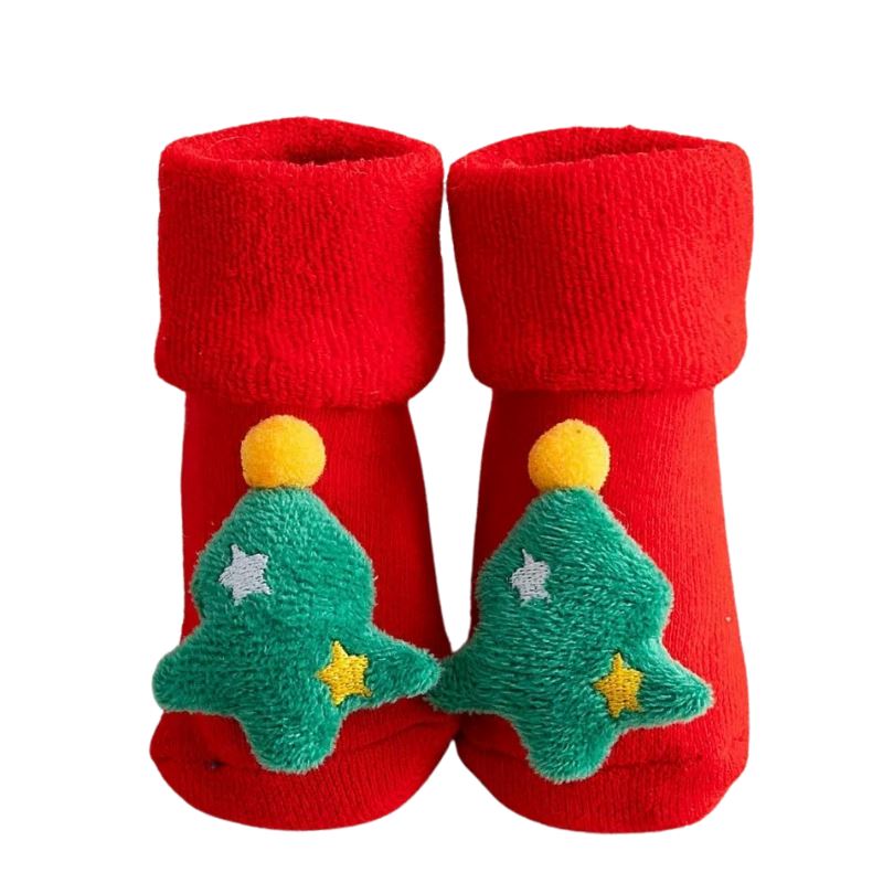 Meia Natalina Recém Nascido Bambino Meia Natalina Recém Nascido Bambino Loja do Bambino Modelo 02 P - 0 a 1 ano 