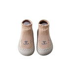 Meia Sapatilha Bebê Antiderrapante Cano Médio Meia Sapatilha Bebe Antiderrapante Cano Médio Loja do Bambino Marrom 20 (12cm) 
