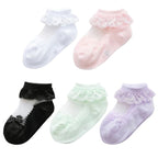 Meia em Renda Recém Nascido Bambino Meia em Renda Recém Nascido Bambino Loja do Bambino Combo com 5 pares P - 3 a 11 meses 