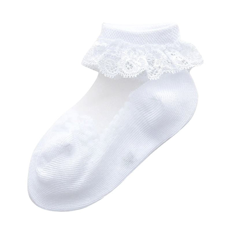 Meia em Renda Recém Nascido Bambino Meia em Renda Recém Nascido Bambino Loja do Bambino Branca P - 3 a 11 meses 
