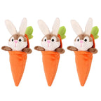 Mini Coelho de pelúcia com cenoura Mini Coelho de pelúcia com cenoura Loja do Bambino 3 Unidades 12.5cm 
