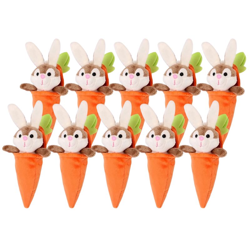 Mini Coelho de pelúcia com cenoura Mini Coelho de pelúcia com cenoura Loja do Bambino 10 Unidades 12.5cm 