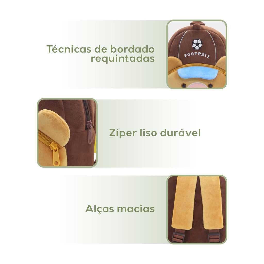 Mochila Infantil de Pelúcia para Crianças de 2 a 4 Anos de Idade Mochila Infantil de Pelúcia para Crianças de 2 a 4 Anos de Idade Loja do Bambino 