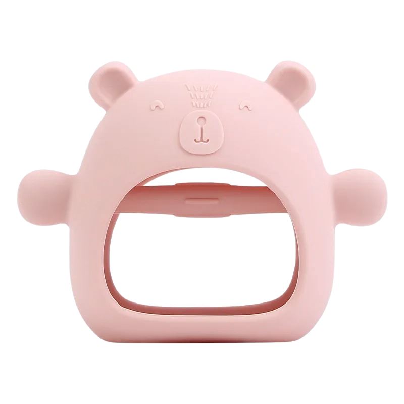 Mordedor Silicone Anti - Bactérias Recém Nascido Bambino Mordedor Silicone Recém Nascido Bambino Loja do Bambino Rosa 
