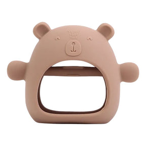 Mordedor Silicone Anti - Bactérias Recém Nascido Bambino Mordedor Silicone Recém Nascido Bambino Loja do Bambino Marrom 