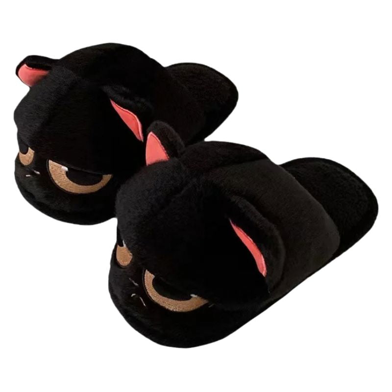 Pantufa Infantil Peluciada Gatinho Nojinho Pantufa Infantil Peluciada Gatinho Nojinho Loja do Bambino Preto 36 a 37 (22.5cm) 