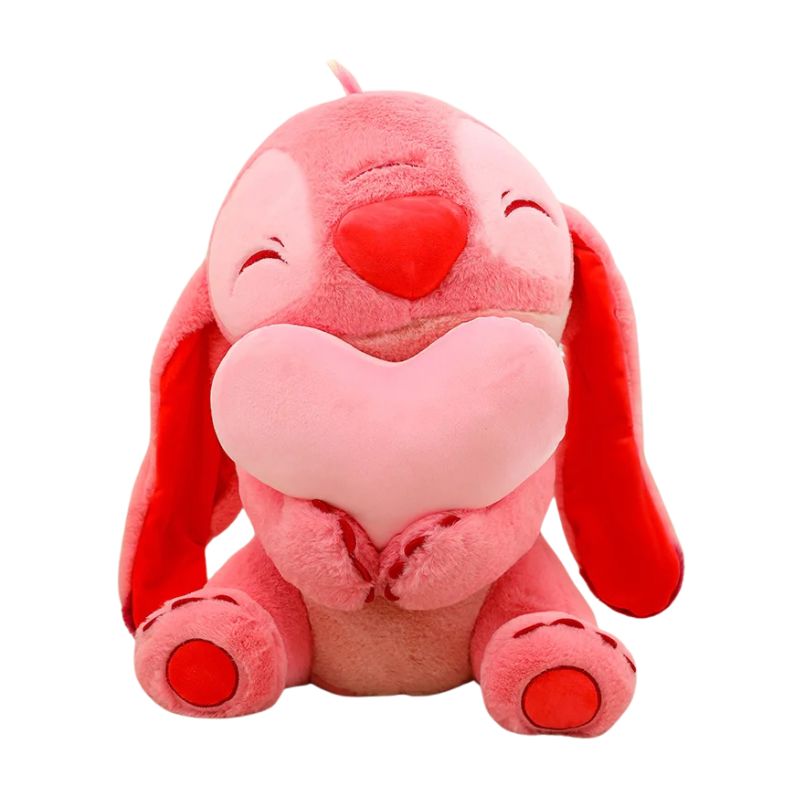 Pelúcia do Stitch com Coração Pelúcia do Stitch com Coração Loja do Bambino Rosa 30cm 