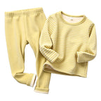 Pijama Infantil Listrado Peluciado Pijama Infantil Listrado Peluciado Loja do Bambino Amarelo 90 
