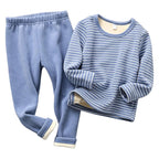 Pijama Infantil Listrado Peluciado Pijama Infantil Listrado Peluciado Loja do Bambino Azul 90 