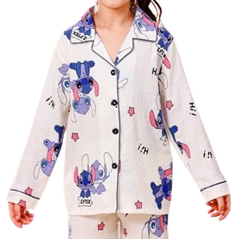 Pijama Stitch com Botões Pijama Stitch com Botões Loja do Bambino 