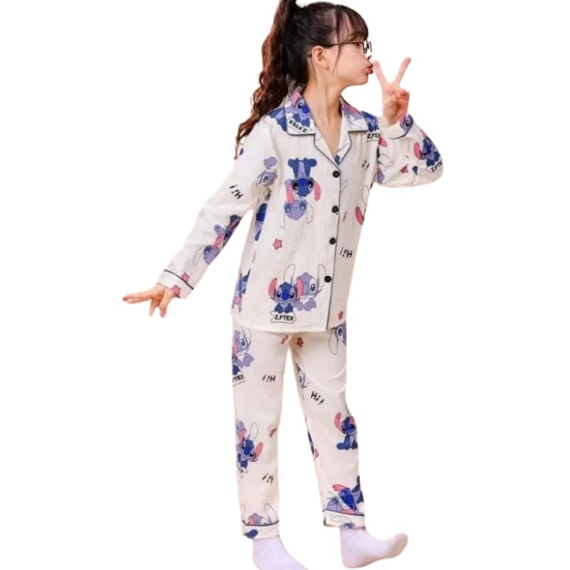 Pijama Stitch com Botões Pijama Stitch com Botões Loja do Bambino 
