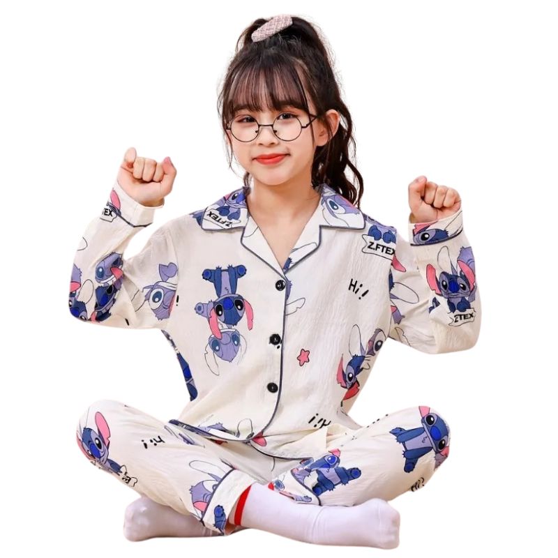 Pijama Stitch com Botões Pijama Stitch com Botões Loja do Bambino 