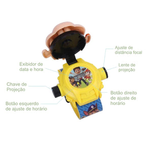 Relógio Patrulha Canina - Com Projetor de Imagens Relógio Patrulha Canina - Com Projetor de Imagens Loja do Bambino 