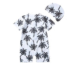 Roupa de Praia Palmeira Infantil + Touca de Brinde Roupa Natação Palmeira Infantil + Touca de Brinde Loja do Bambino 