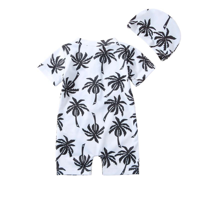 Roupa de Praia Palmeira Infantil + Touca de Brinde Roupa Natação Palmeira Infantil + Touca de Brinde Loja do Bambino 