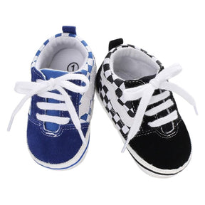 Sapatinho Bebê Estilo Tênis Casual Xadrez Sapatinho Bebê Estilo Tênis Casual Xadrez Loja do Bambino 