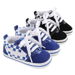 Sapatinho Bebê Estilo Tênis Casual Xadrez Sapatinho Bebê Estilo Tênis Casual Xadrez Loja do Bambino 
