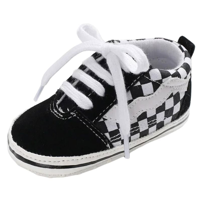 Sapatinho Bebê Estilo Tênis Casual Xadrez Sapatinho Bebê Estilo Tênis Casual Xadrez Loja do Bambino 