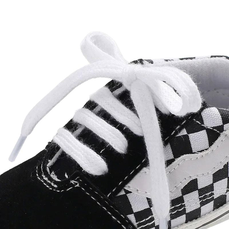 Sapatinho Bebê Estilo Tênis Casual Xadrez Sapatinho Bebê Estilo Tênis Casual Xadrez Loja do Bambino 