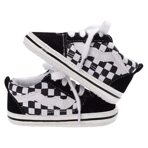 Sapatinho Bebê Estilo Tênis Casual Xadrez Sapatinho Bebê Estilo Tênis Casual Xadrez Loja do Bambino 