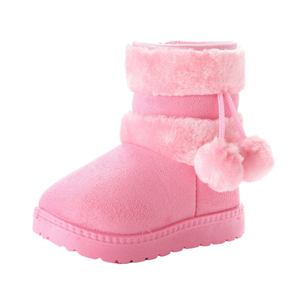 Bota Pompom de Inverno Infantil - Pantufinha Revestida de Lã Bota Pompom de Inverno Infantil Loja do Bambino 