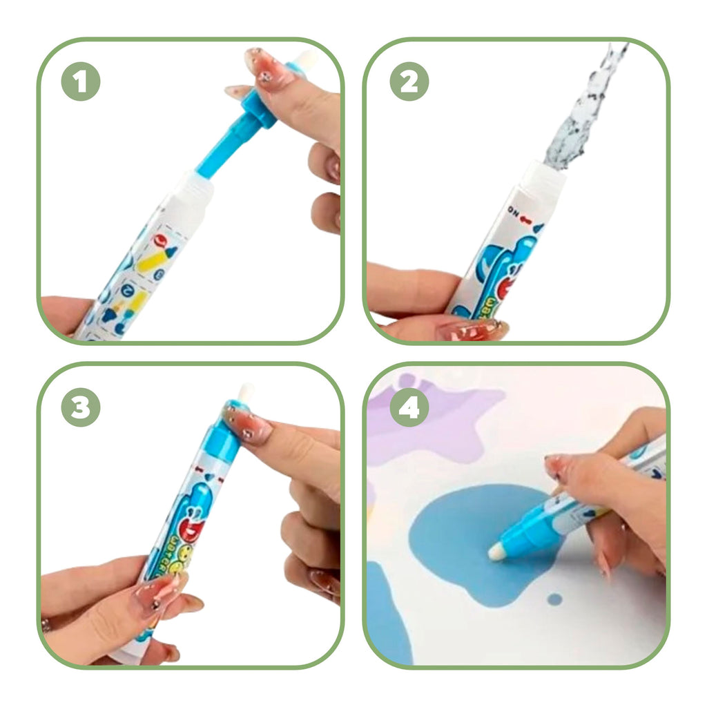 Tapete de Desenho Água Mágica + Canetas Mágicas Reutilizáveis para Crianças Tapete de Desenho Água Mágica + Canetas Mágicas Reutilizáveis para Criança Loja do Bambino 