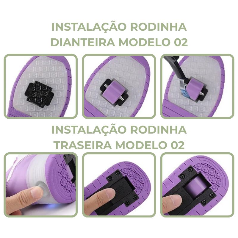 Tênis Com Rodinha e Luz de Led Infantil Tênis Com Rodinha e Luz de Led Infantil Loja do Bambino 