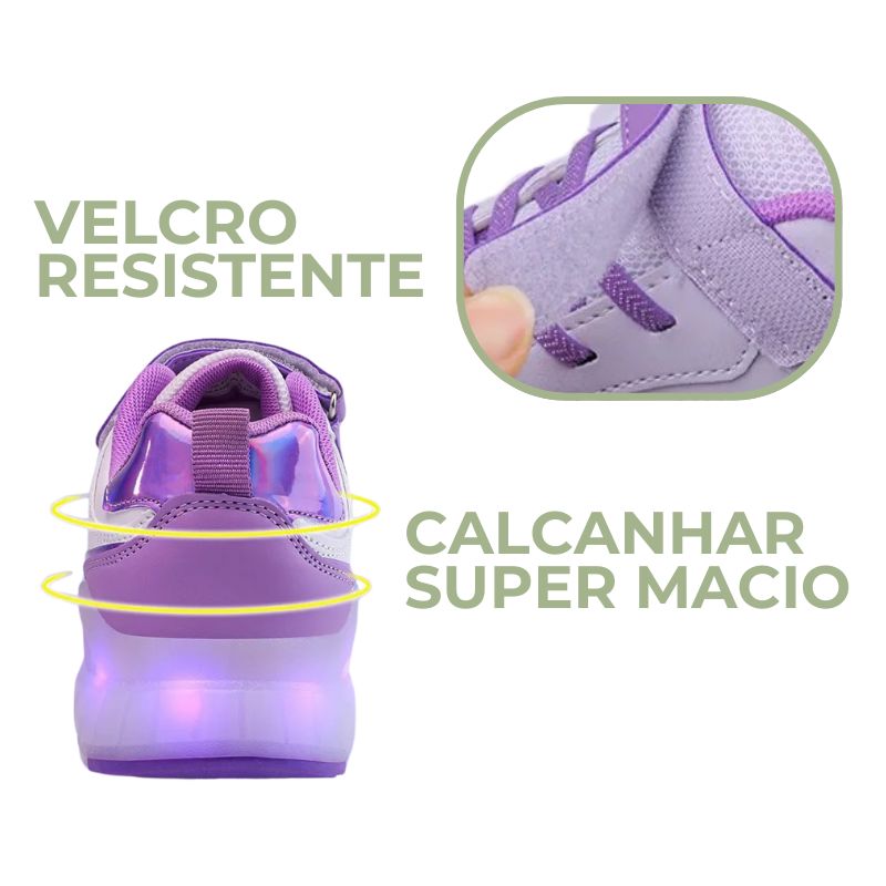 Tênis Com Rodinha e Luz de Led Infantil Tênis Com Rodinha e Luz de Led Infantil Loja do Bambino 